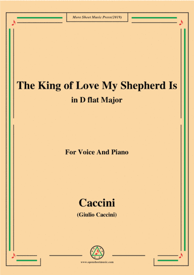 Shelley-The King of Love My Shepherd Is(Anthem Hymn),in D flat Major,for Chours&Pno (arr. MSM)