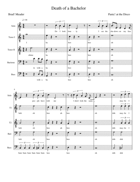 Death Of A Bachelor (arr. Brad Meader)