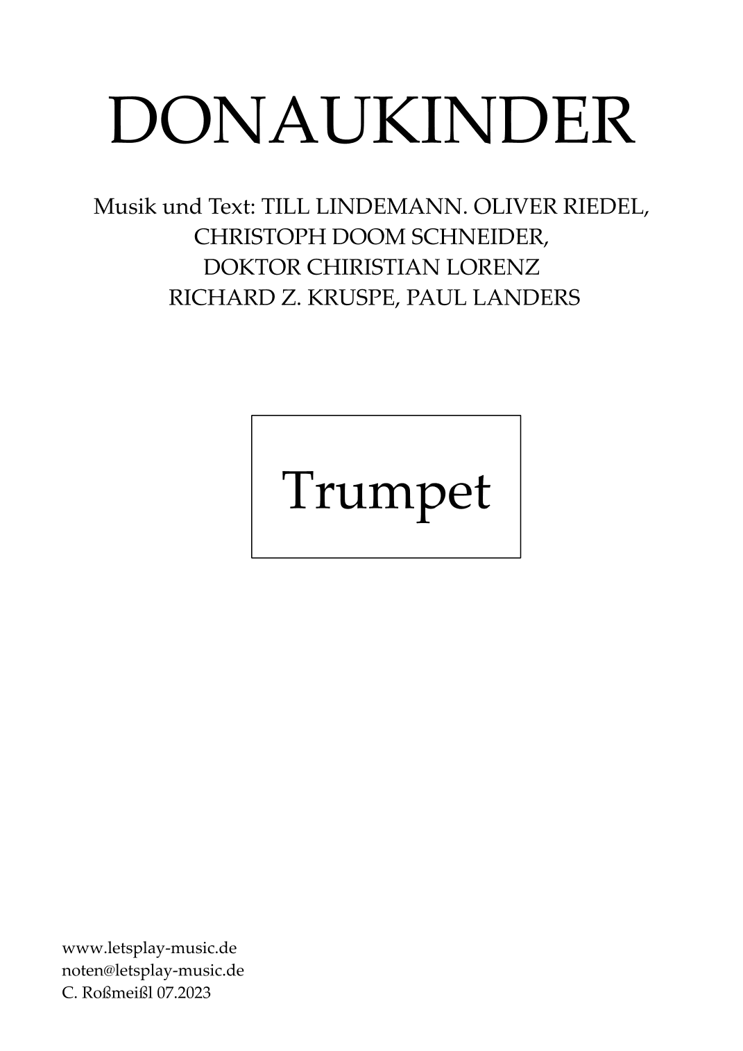 Donaukinder (arr. Christian Roßmeißl)