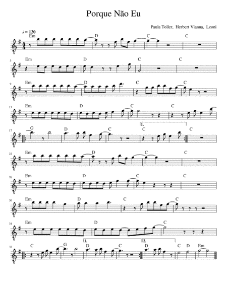 Por Que Nao Eu? (arr. Carlos Oliveira)