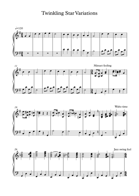 The Twinkling Star Variations (arr. Ian Rae)