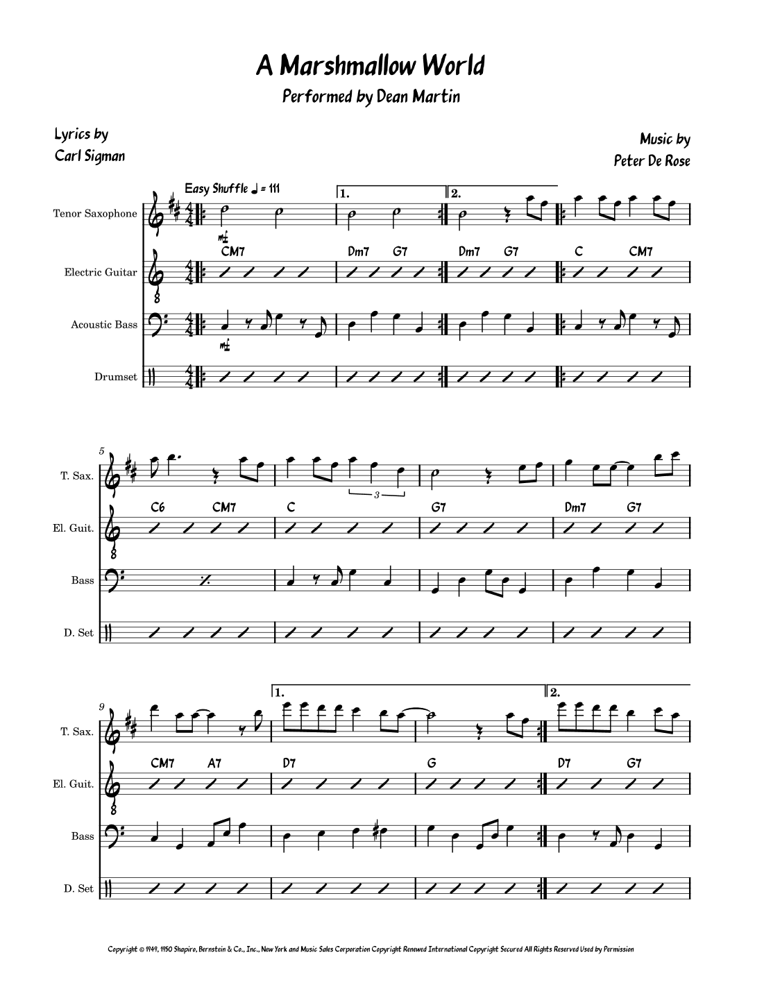 A Marshmallow World (arr. David Lartey)