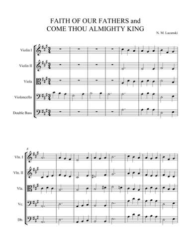 Faith Of Our Fathers and Come Thou Almighty King (arr. theupperstaff.com)