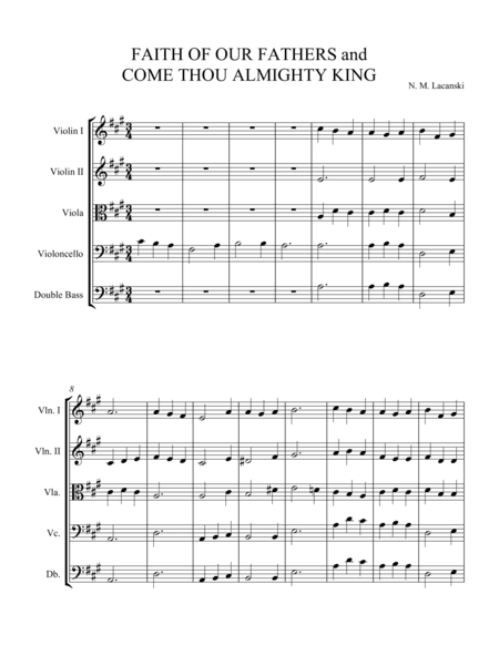 Faith Of Our Fathers and Come Thou Almighty King (arr. theupperstaff.com)