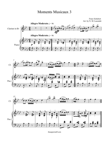 Moments Musicaux 3 (arr. Nick Lacanski)