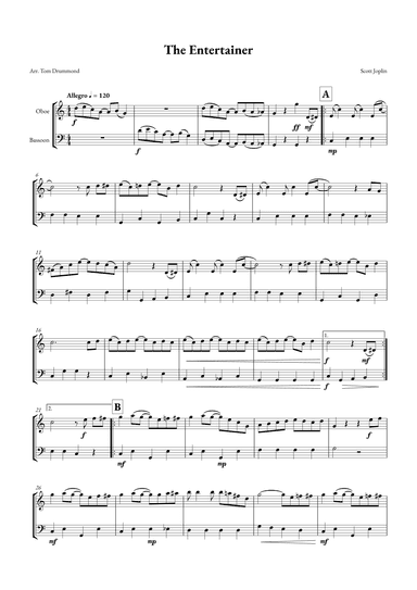 The Entertainer (arr. Tom Drummond)