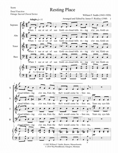 Resting Place (arr. James F. Rickley)