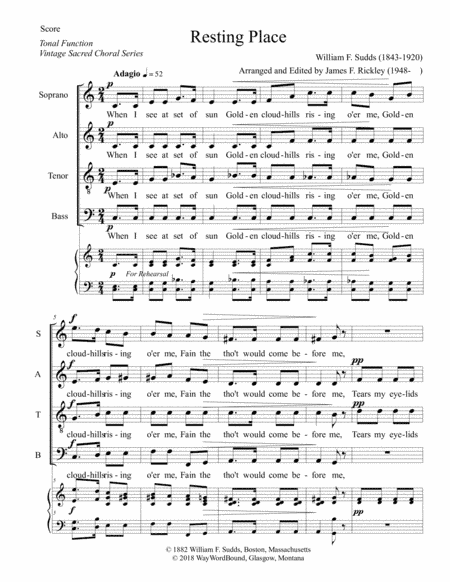 Resting Place (arr. James F. Rickley)