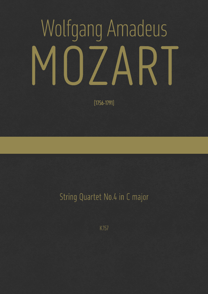 Mozart - String Quartet No.4 in C major, K.157 (arr. J.G. Cucó Barber)