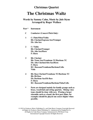 The Christmas Waltz (arr. Roger Wallace)