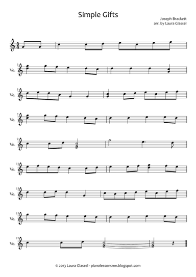 Simple Gifts (arr. Laura Glassel)