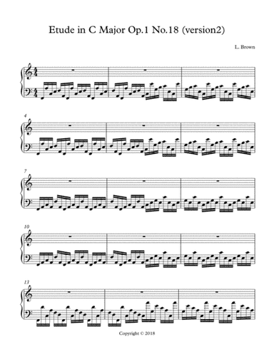 Etude in C Major Op.1 No.18 (Version 2)
