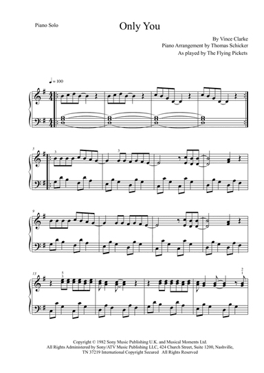 Only You (arr. Thomas Schicker)