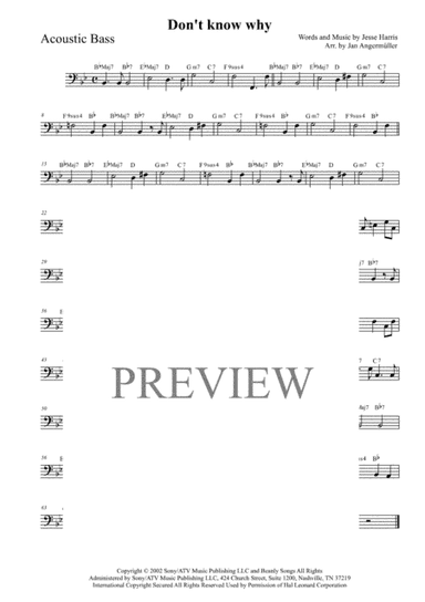 Don't Know Why (arr. Jan Angermüller)