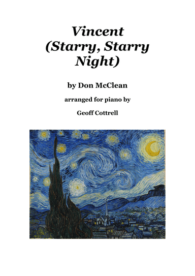 Vincent (Starry Starry Night) (arr. Geoff Cottrell)