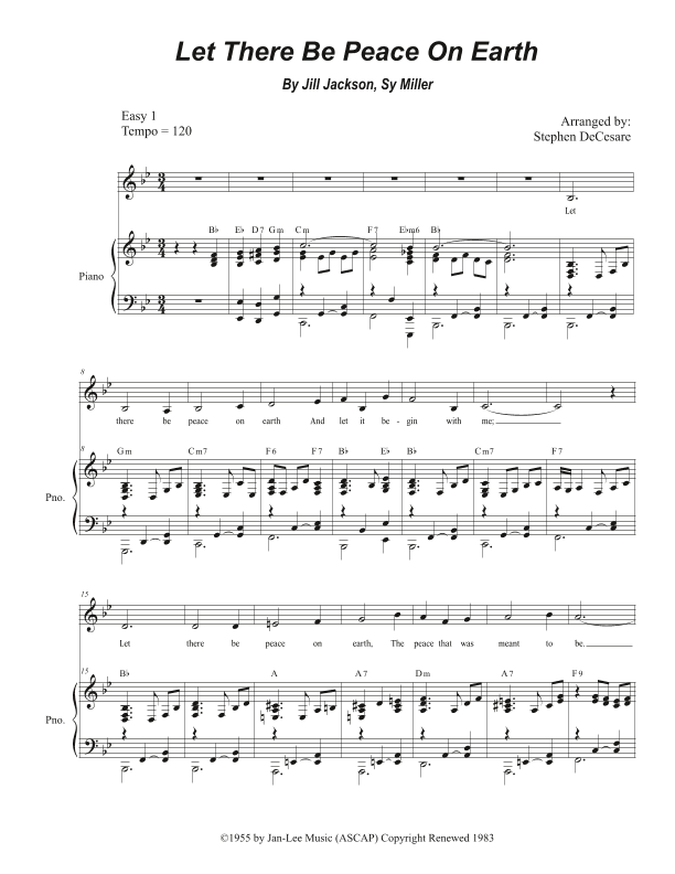 Let There Be Peace On Earth (arr. Stephen DeCesare)