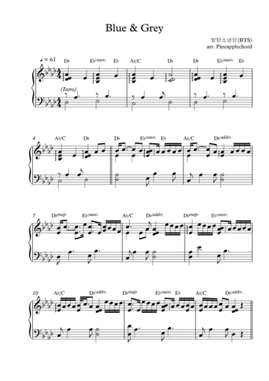 Blue & Grey (arr. Pineapplechord)