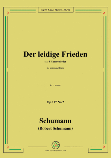 Schumann-Der leidige Frieden,Op.117 No.2,in c minor (arr. MSM)
