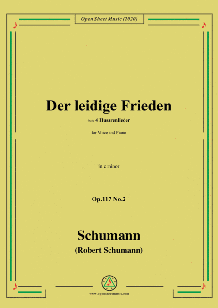 Schumann-Der leidige Frieden,Op.117 No.2,in c minor (arr. MSM)