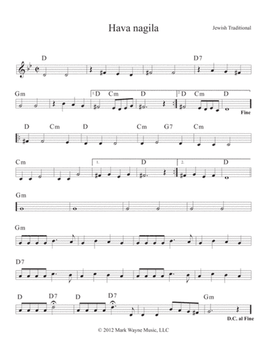 Hava Nagila (arr. Mark Huxhold)