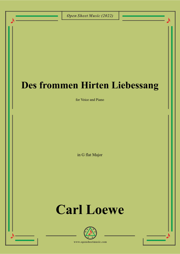 Loewe-Des frommen Hirten Liebessang,in G flat Major (arr. OSM Press)