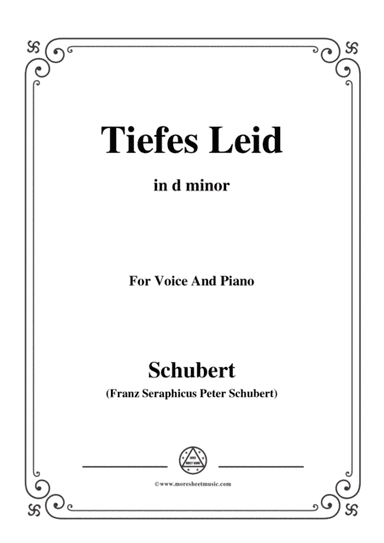 Schubert-Tiefes Leid,in d minor,for Voice&Piano (arr. MSM)