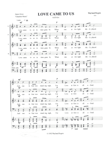 Love Came To Us in Time gone By