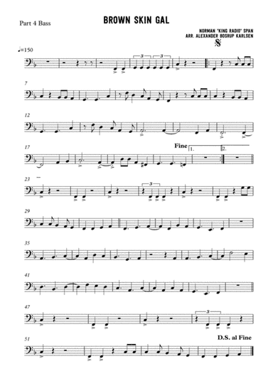 Brown skin gal - Trombone quartet (arr. Alexander Bosrup Karlsen)