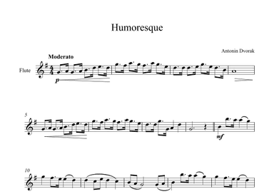 Humoresque - Antonin Dvorak (Flute) (arr. Digital Book Music)