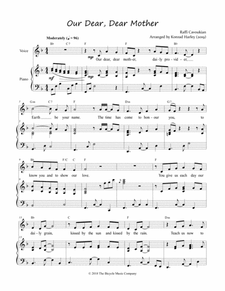 Our Dear, Dear Mother (arr. Konrad Harley)