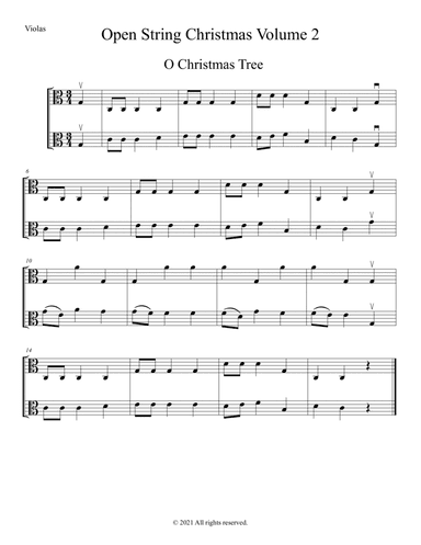 Open String Christmas for Viola, Volume 2 (arr. Miriam Troxler)