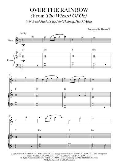 Over The Rainbow (arr. Bruna T.)
