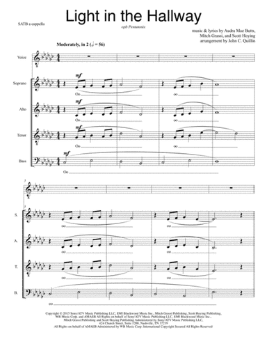 Light In The Hallway (arr. John C. Quillin)