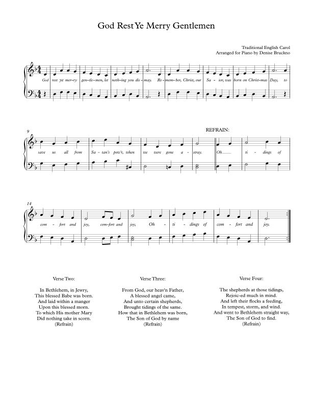 God Rest Ye Merry Gentlemen (arr. Denise Bruckno)