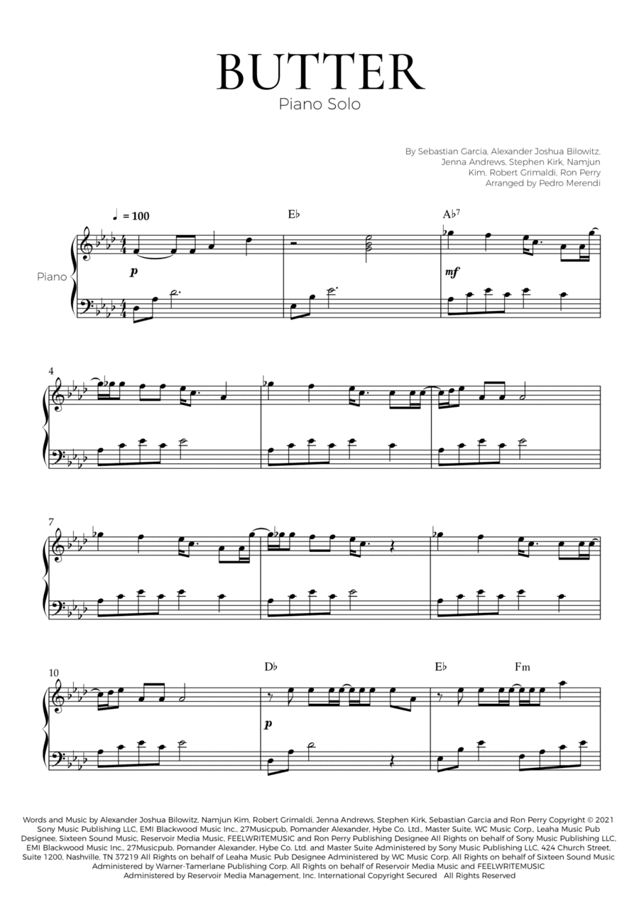 Butter (arr. Pedro Merendi)