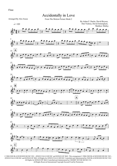 Accidentally In Love (arr. Alex Souza)