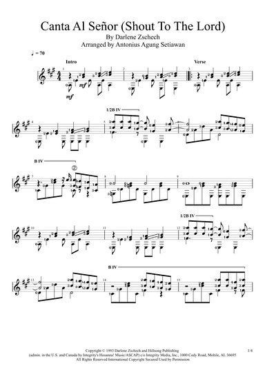 Canta Al Señor (shout To The Lord) (arr. Antonius Agung Setiawan)
