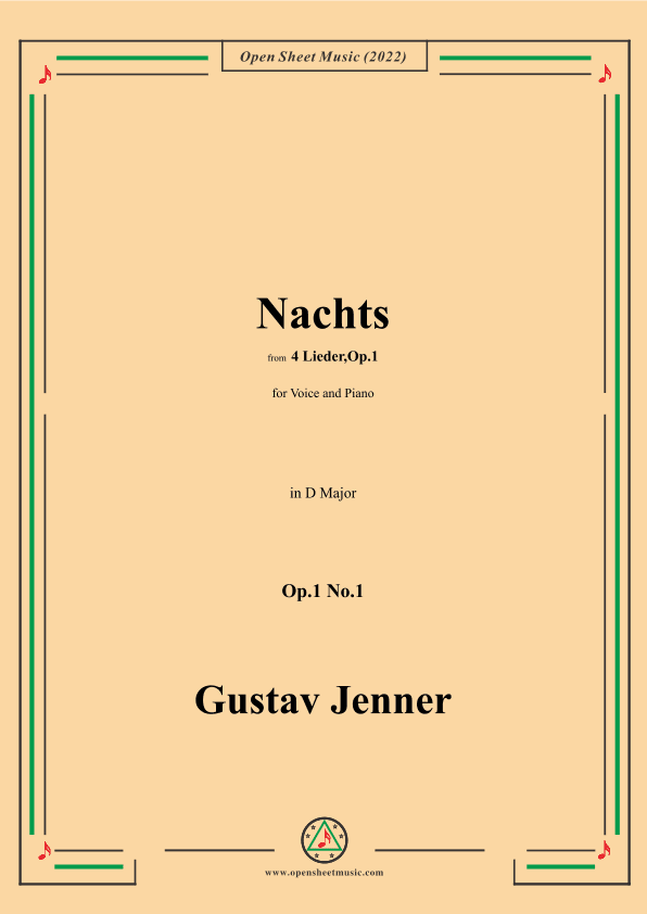 Jenner-Nachts,in D Major,Op.1 No.1 (arr. OSM Press)
