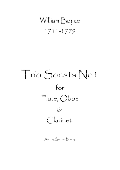 Trio Sonata No.1 (arr. Spence Bundy)