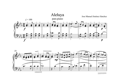Aleluya, para piano