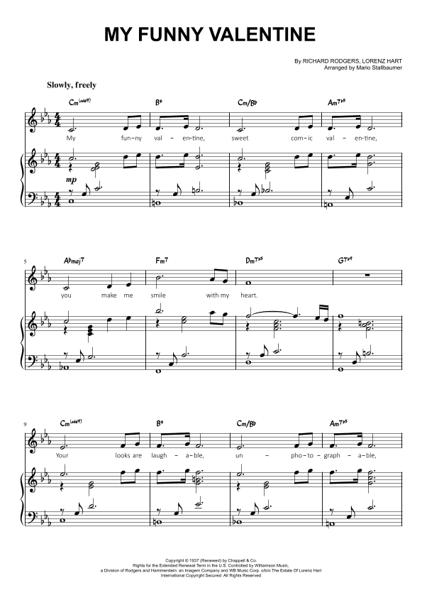 My Funny Valentine (arr. Mario Stallbaumer)