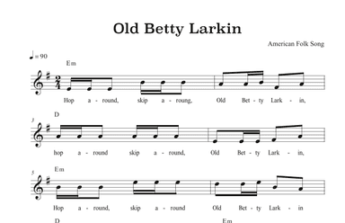 Old Betty Larkin (arr. Riverside Guitar School)