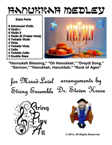 Extra Parts for Hanukkah Medley for Multi-Level String Orchestra (arr. Steven Kruse)