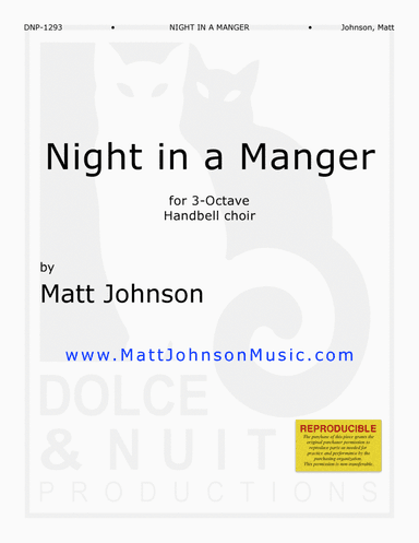 Night in a Manger ~ 3 octave handbell choirs - REPRODUCIBLE (arr. Matt Johnson)