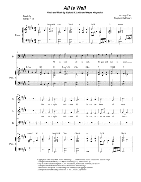 All Is Well (arr. Stephen DeCesare)