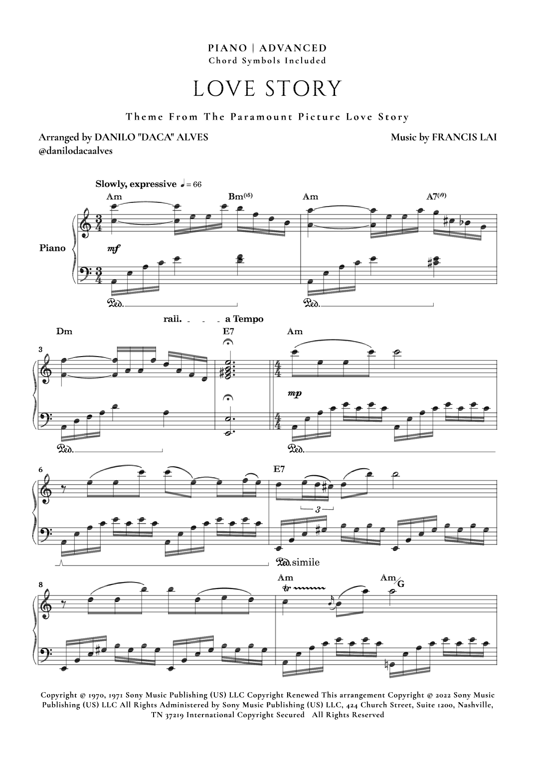 Love Story (arr. Danilo "Daca" Alves)