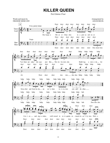 Killer Queen (arr. Adam Bock)