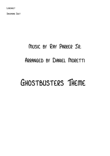 Ghostbusters (arr. Daniel Moretti)