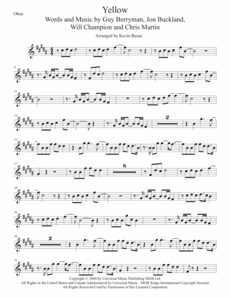 Yellow (arr. Kevin Busse)