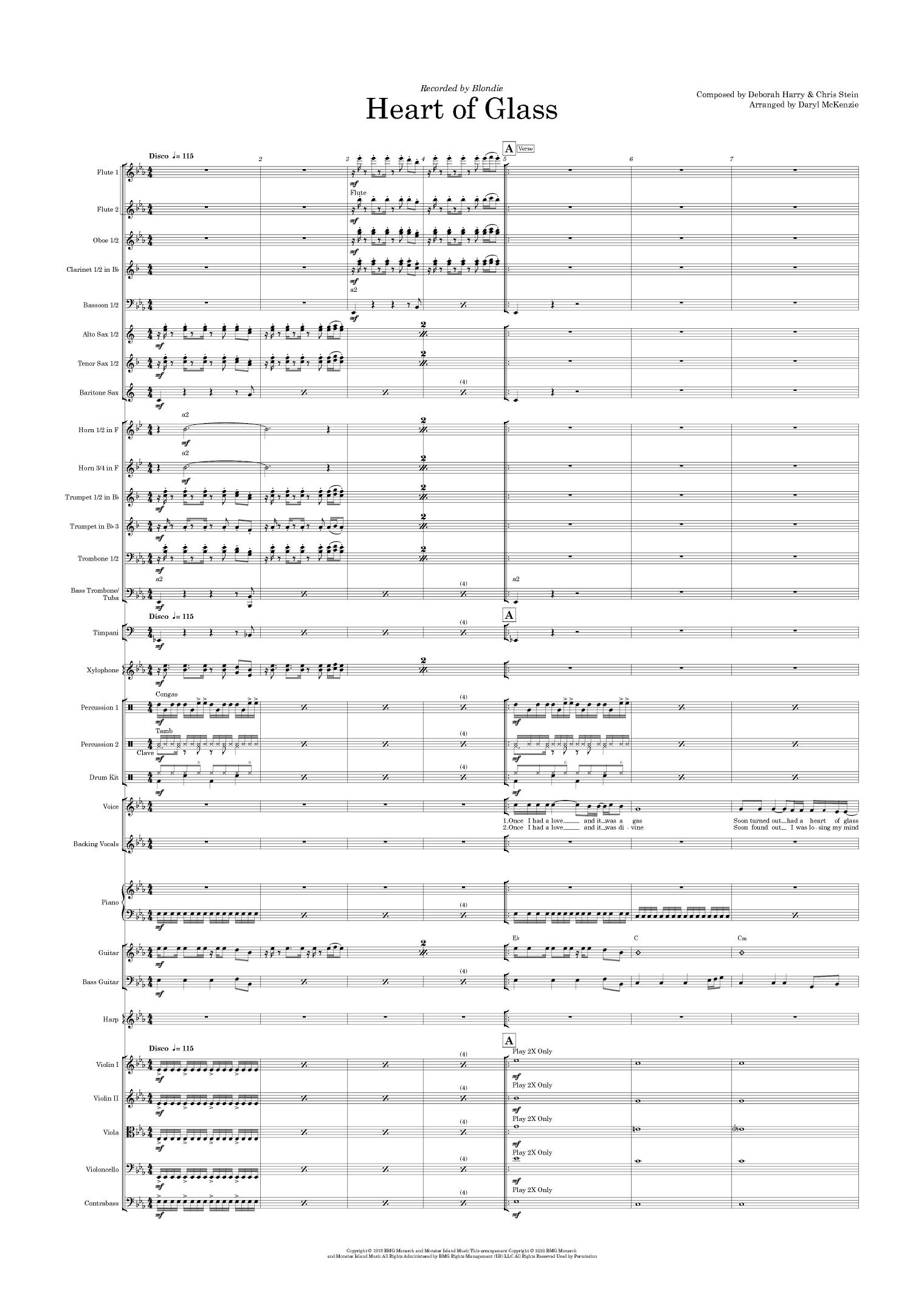 Heart Of Glass (arr. Daryl McKenzie)